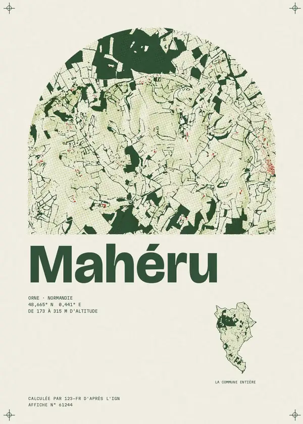 Affiche de Mahéru, calculée par 123-fr d'après l'IGN