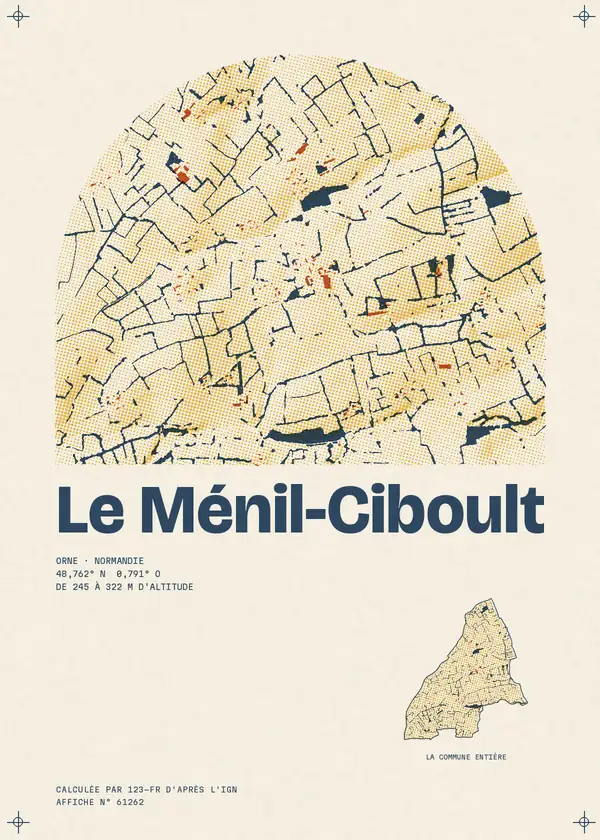 Affiche de Le Ménil-Ciboult, calculée par 123-fr d'après l'IGN