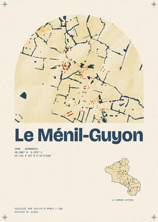 Affiche de Le Ménil-Guyon, calculée par 123-fr d'après l'IGN