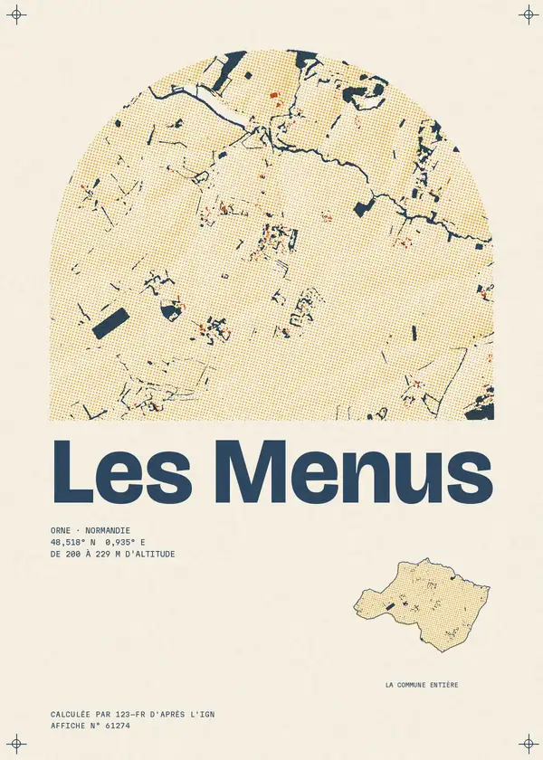 Affiche de Les Menus, calculée par 123-fr d'après l'IGN