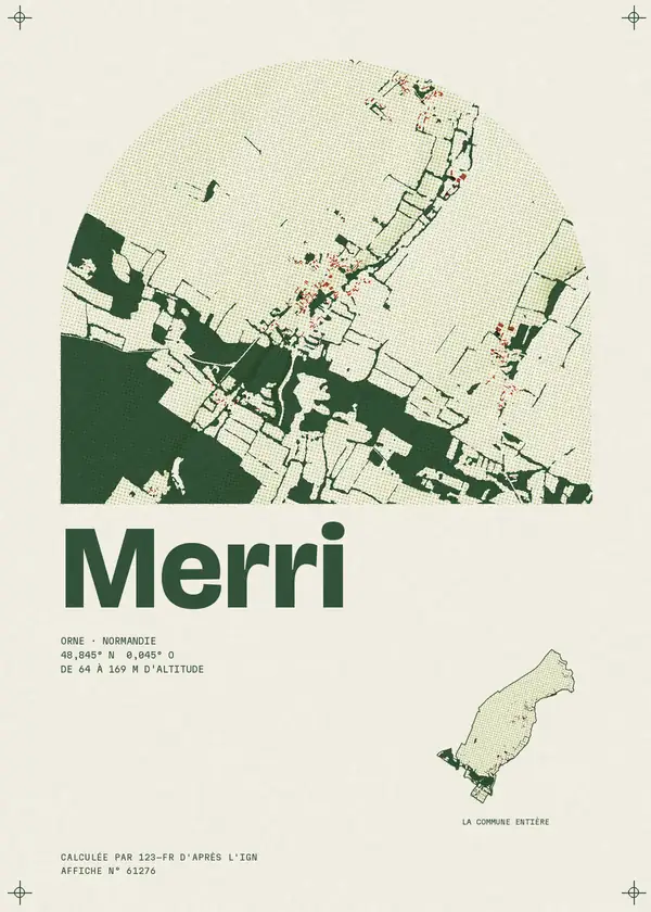 Affiche de Merri, calculée par 123-fr d'après l'IGN