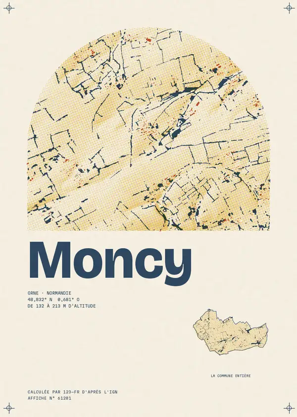Affiche de Moncy, calculée par 123-fr d'après l'IGN
