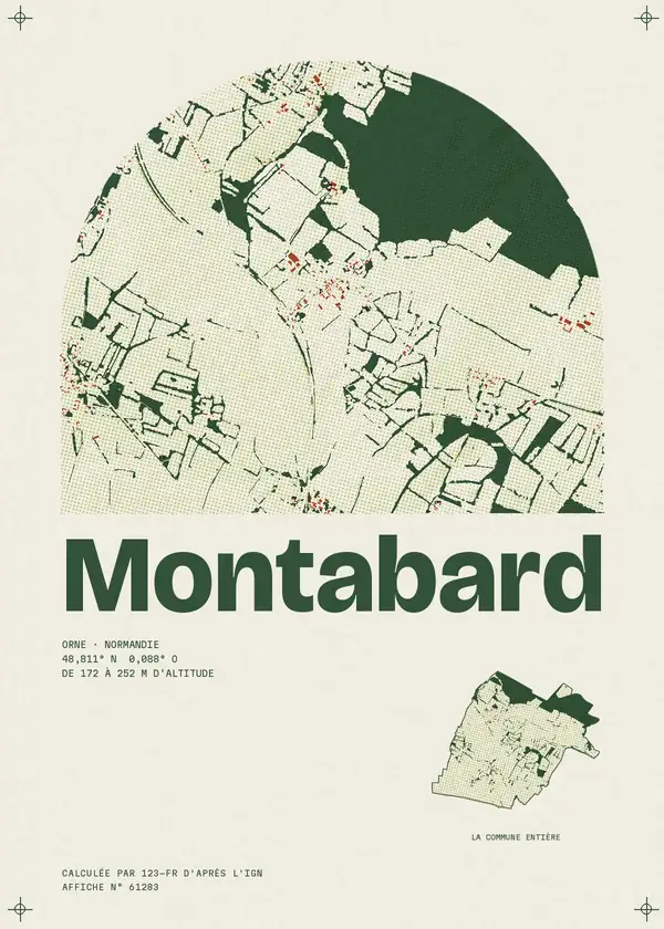 Affiche de Montabard, calculée par 123-fr d'après l'IGN