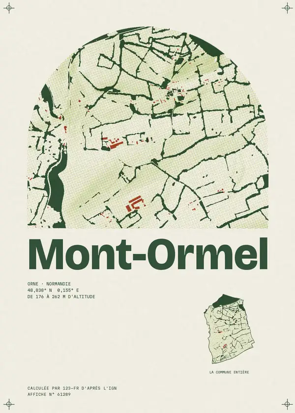 Affiche de Mont-Ormel, calculée par 123-fr d'après l'IGN