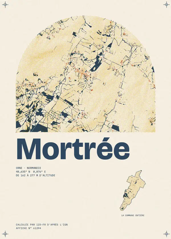 Affiche de Mortrée, calculée par 123-fr d'après l'IGN