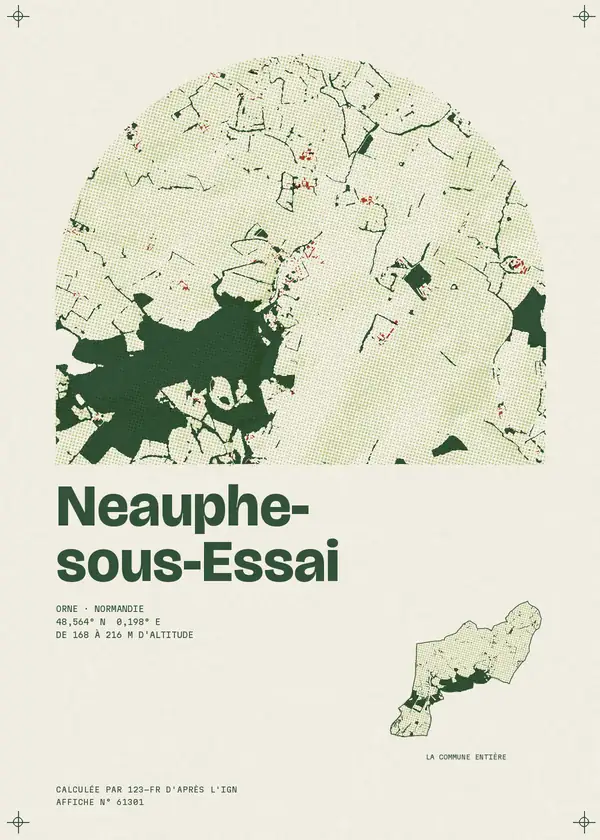 Affiche de Neauphe-sous-Essai, calculée par 123-fr d'après l'IGN