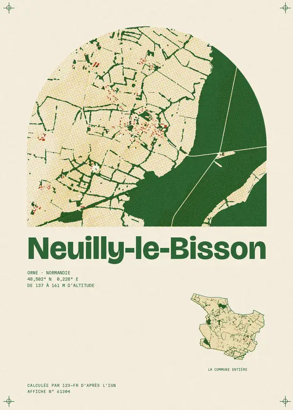 Affiche de Neuilly-le-Bisson, calculée par 123-fr d'après l'IGN