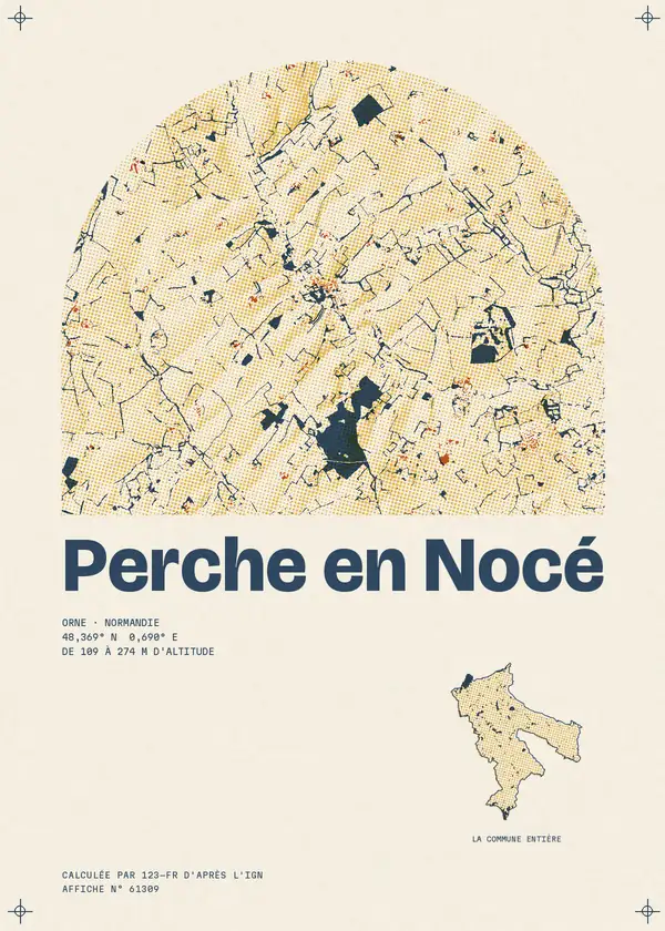 Affiche de Perche en Nocé, calculée par 123-fr d'après l'IGN