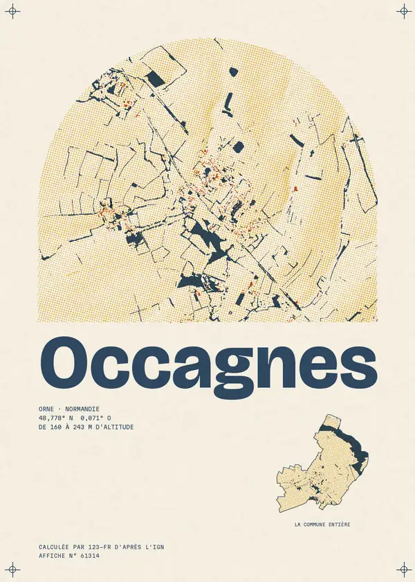 Affiche de Occagnes, calculée par 123-fr d'après l'IGN