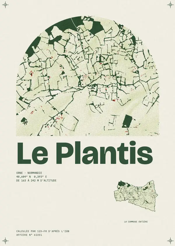 Affiche de Le Plantis, calculée par 123-fr d'après l'IGN