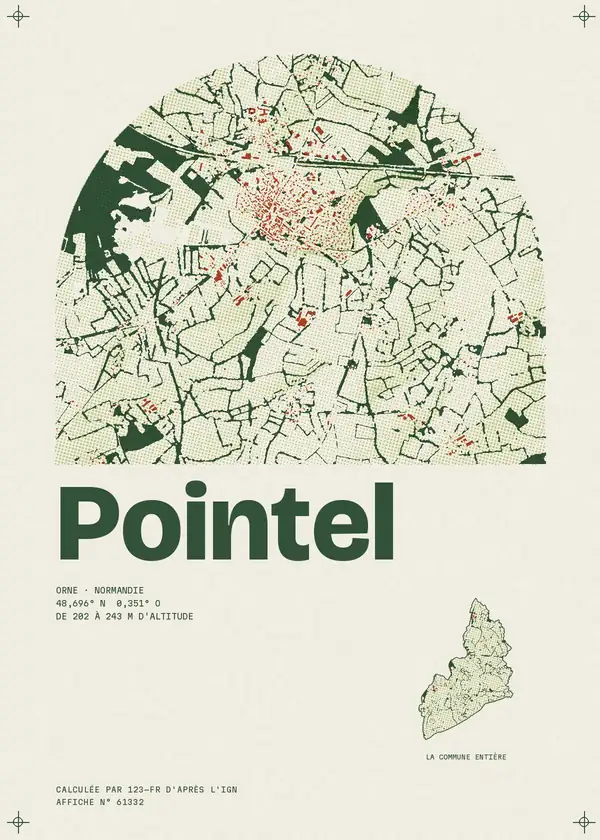 Affiche de Pointel, calculée par 123-fr d'après l'IGN