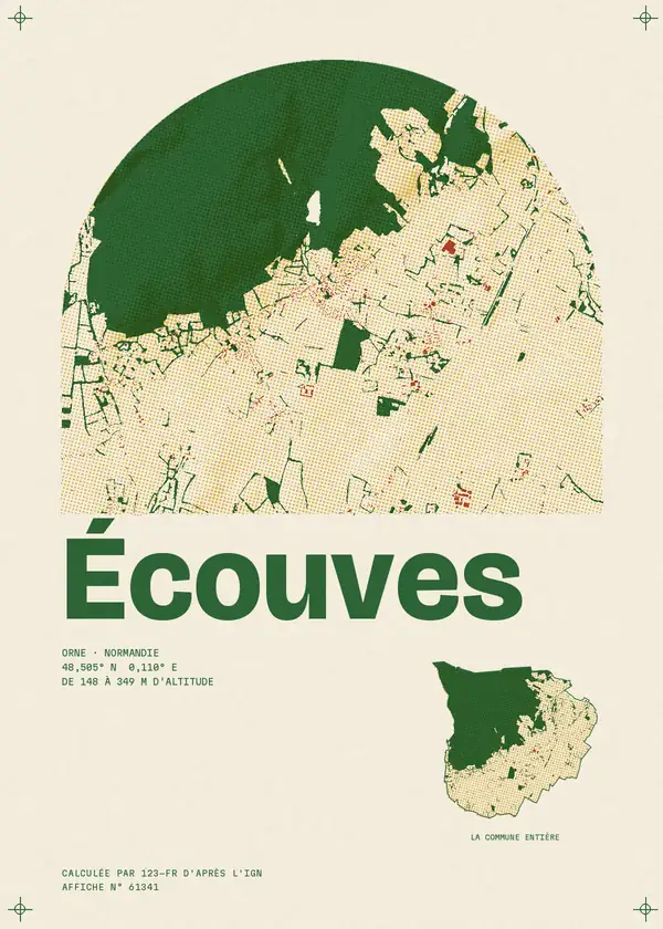 Affiche de Écouves, calculée par 123-fr d'après l'IGN