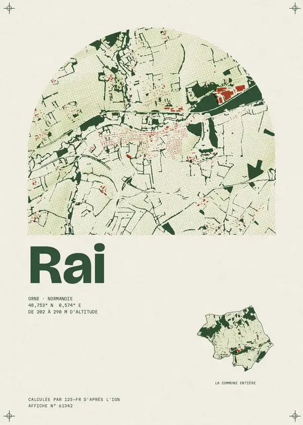 Affiche de Rai, calculée par 123-fr d'après l'IGN