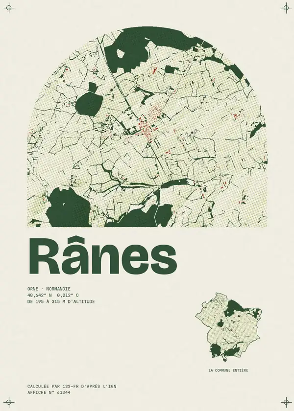 Affiche de Rânes, calculée par 123-fr d'après l'IGN