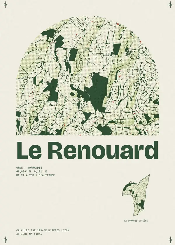 Affiche de Le Renouard, calculée par 123-fr d'après l'IGN