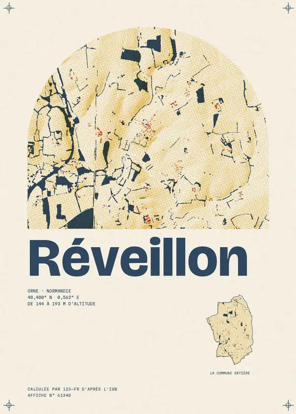 Affiche de Réveillon, calculée par 123-fr d'après l'IGN