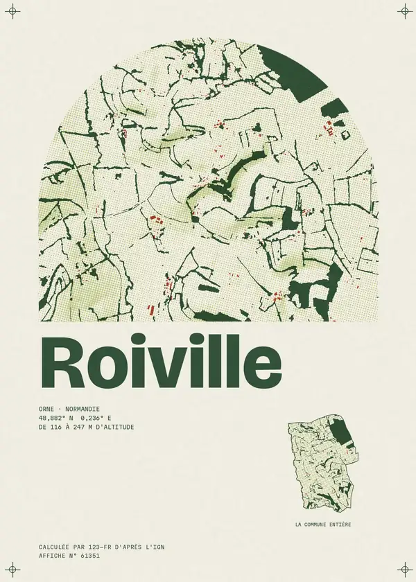 Affiche de Roiville, calculée par 123-fr d'après l'IGN
