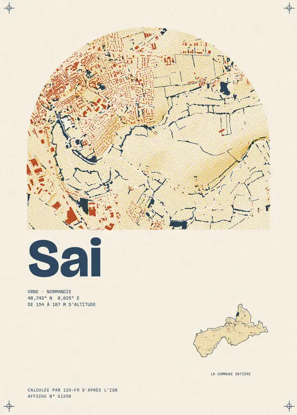 Affiche de Sai, calculée par 123-fr d'après l'IGN