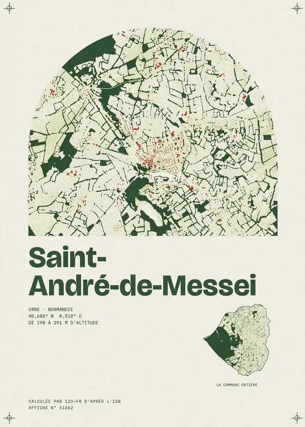 Affiche de Saint-André-de-Messei, calculée par 123-fr d'après l'IGN