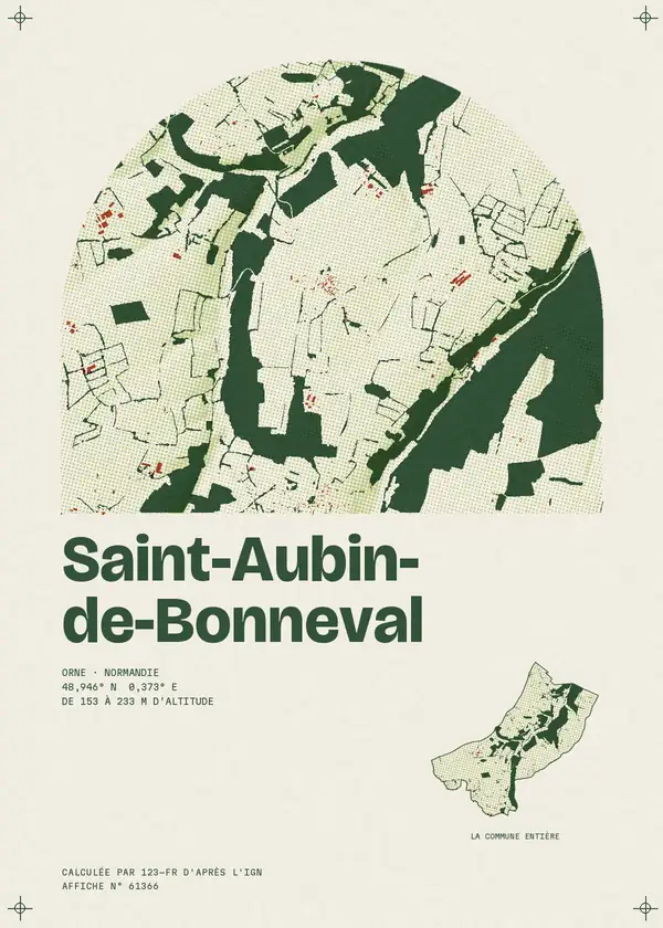Affiche de Saint-Aubin-de-Bonneval, calculée par 123-fr d'après l'IGN