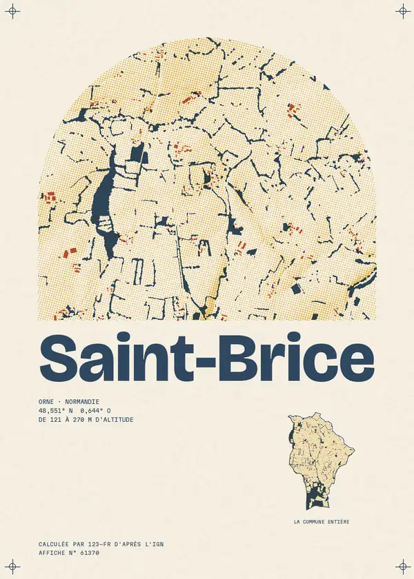 Affiche de Saint-Brice, calculée par 123-fr d'après l'IGN
