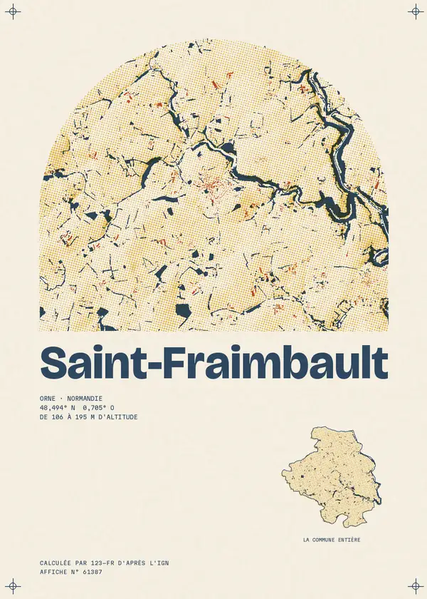 Affiche de Saint-Fraimbault, calculée par 123-fr d'après l'IGN
