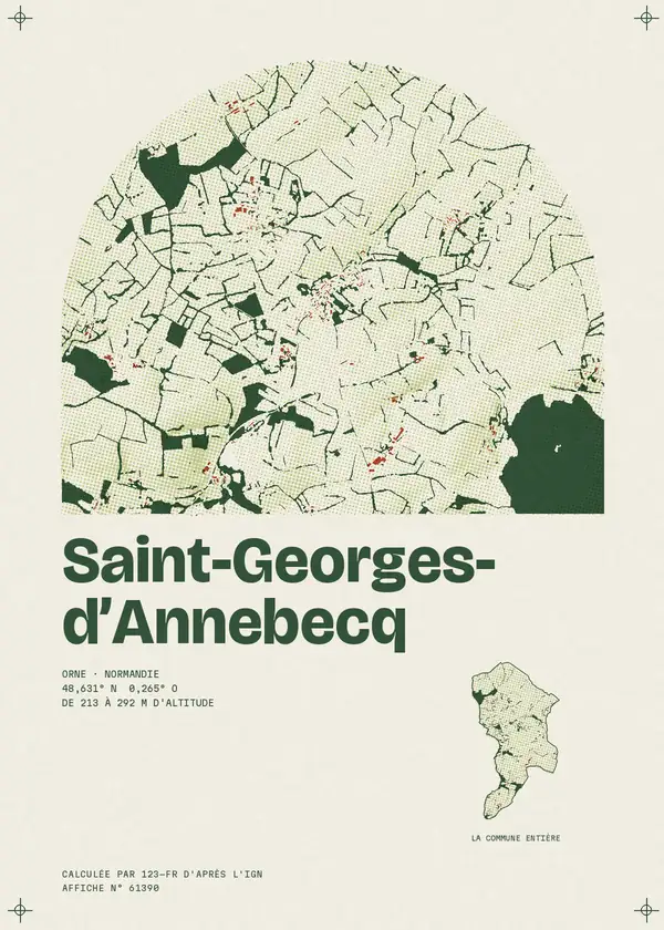 Affiche de Saint-Georges-d'Annebecq, calculée par 123-fr d'après l'IGN