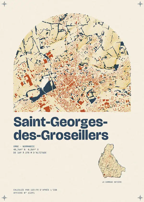 Affiche de Saint-Georges-des-Groseillers, calculée par 123-fr d'après l'IGN