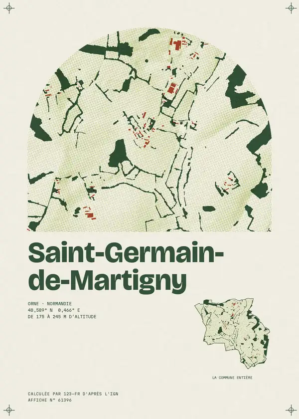 Affiche de Saint-Germain-de-Martigny, calculée par 123-fr d'après l'IGN