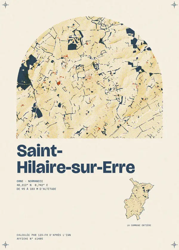 Affiche de Saint-Hilaire-sur-Erre, calculée par 123-fr d'après l'IGN