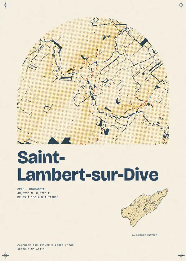 Affiche de Saint-Lambert-sur-Dive, calculée par 123-fr d'après l'IGN