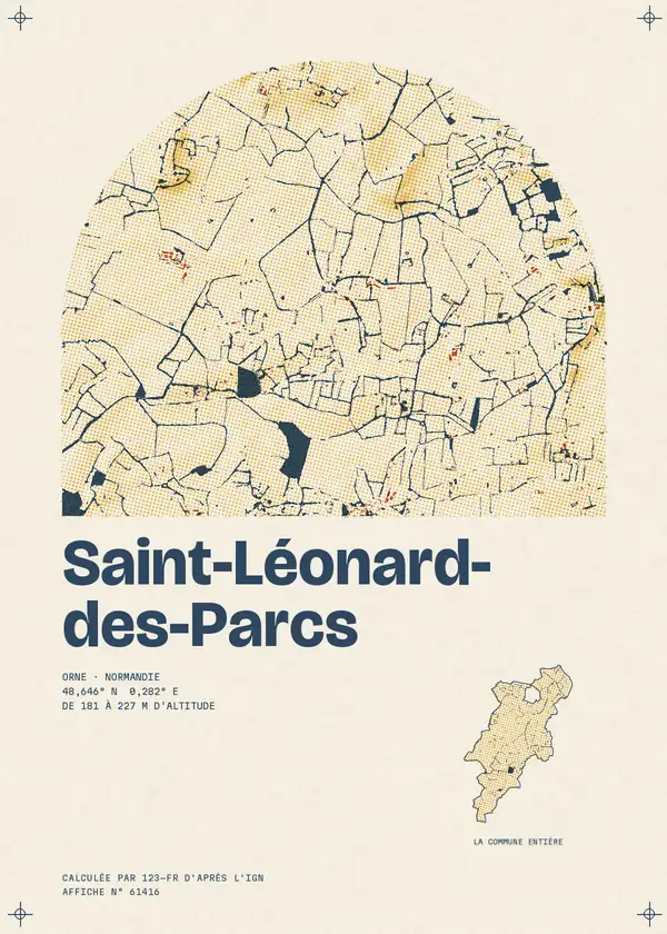 Affiche de Saint-Léonard-des-Parcs, calculée par 123-fr d'après l'IGN