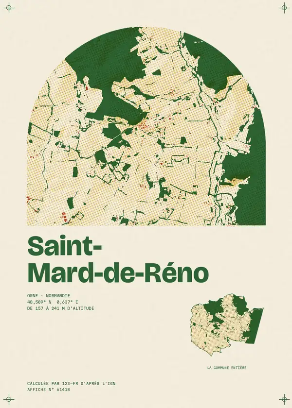 Affiche de Saint-Mard-de-Réno, calculée par 123-fr d'après l'IGN