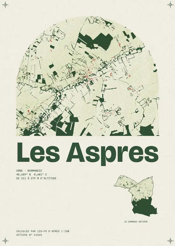 Affiche de Les Aspres, calculée par 123-fr d'après l'IGN