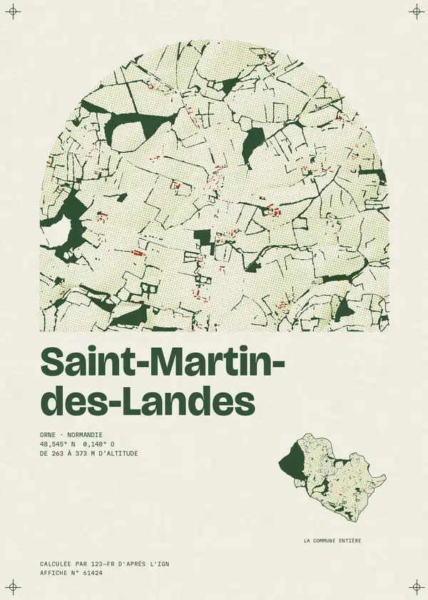 Affiche de Saint-Martin-des-Landes, calculée par 123-fr d'après l'IGN