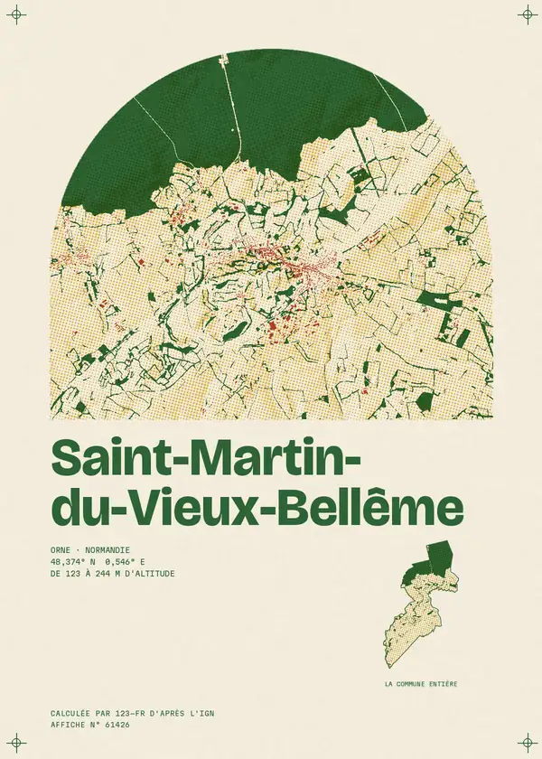 Affiche de Saint-Martin-du-Vieux-Bellême, calculée par 123-fr d'après l'IGN