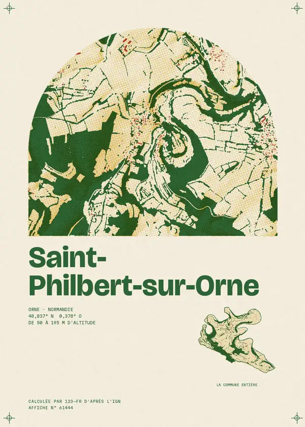 Affiche de Saint-Philbert-sur-Orne, calculée par 123-fr d'après l'IGN
