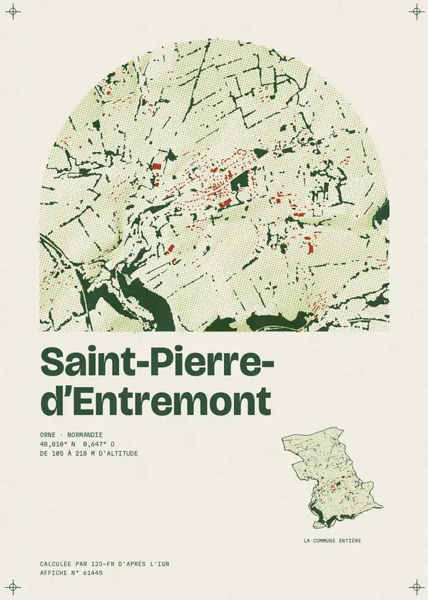 Affiche de Saint-Pierre-d'Entremont, calculée par 123-fr d'après l'IGN