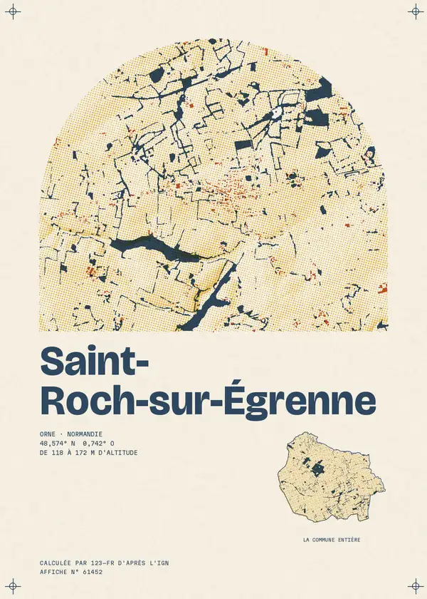 Affiche de Saint-Roch-sur-Égrenne, calculée par 123-fr d'après l'IGN