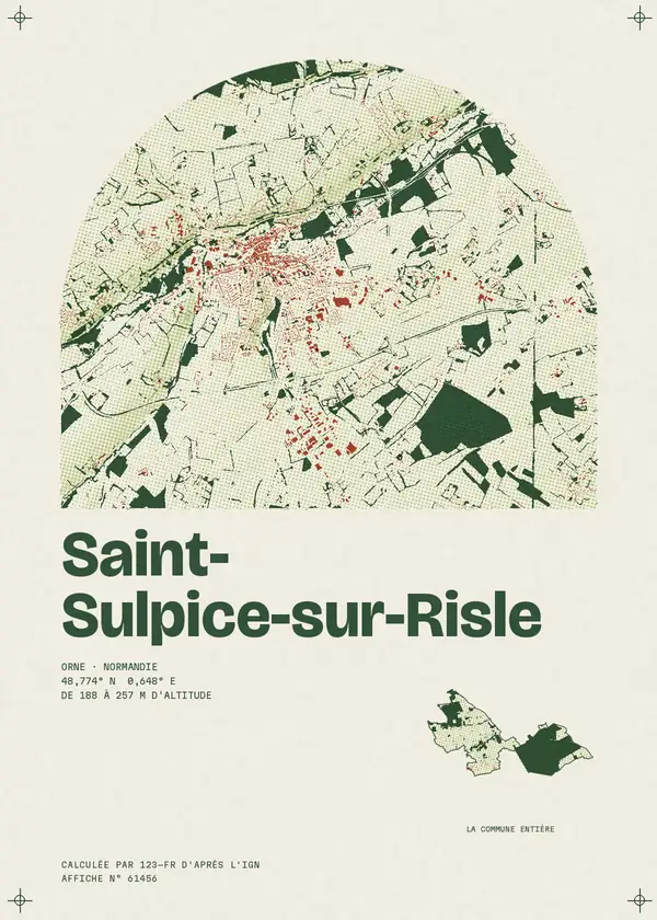 Affiche de Saint-Sulpice-sur-Risle, calculée par 123-fr d'après l'IGN