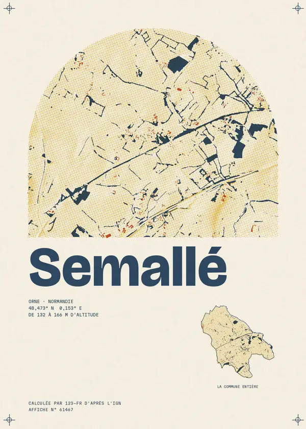 Affiche de Semallé, calculée par 123-fr d'après l'IGN