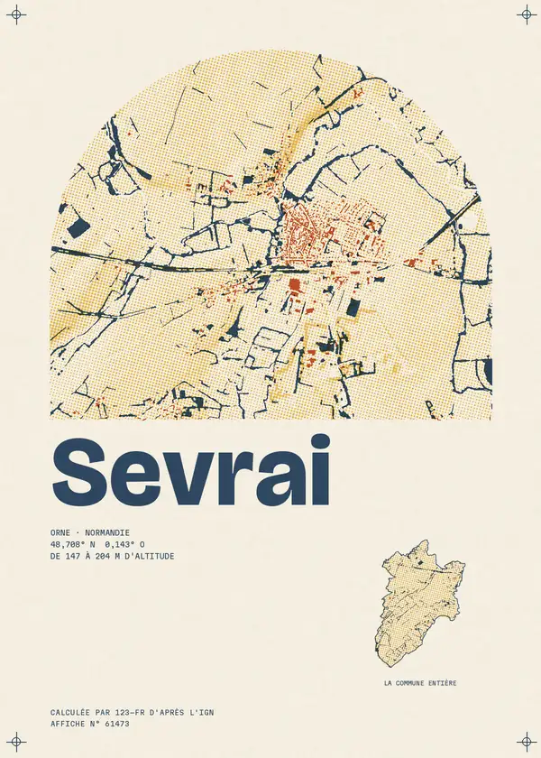 Affiche de Sevrai, calculée par 123-fr d'après l'IGN