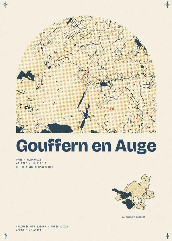 Affiche de Gouffern en Auge, calculée par 123-fr d'après l'IGN