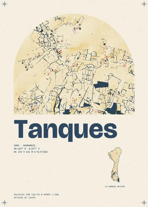 Affiche de Tanques, calculée par 123-fr d'après l'IGN
