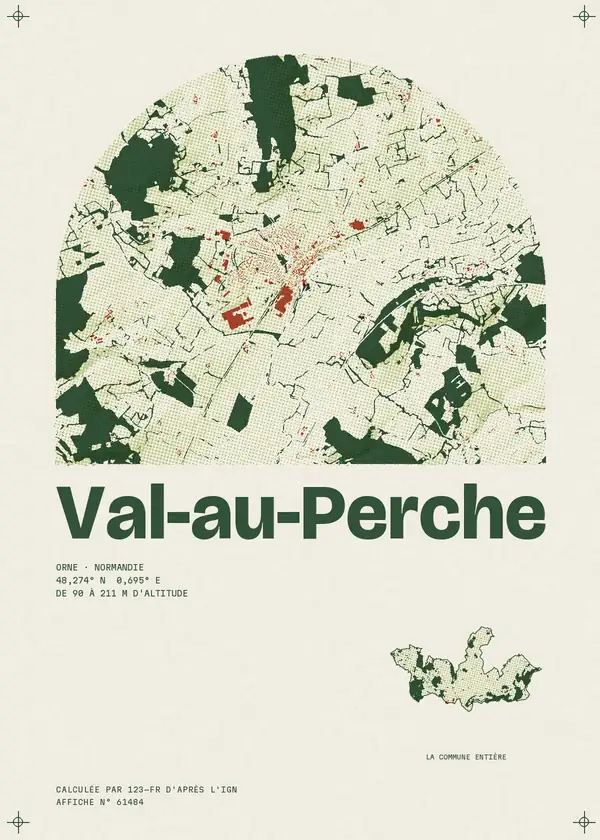 Affiche de Val-au-Perche, calculée par 123-fr d'après l'IGN