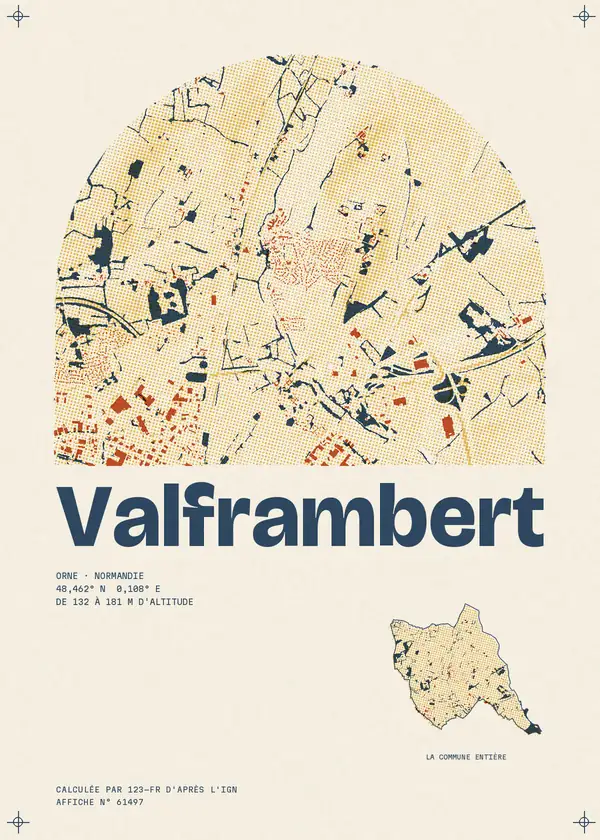 Affiche de Valframbert, calculée par 123-fr d'après l'IGN