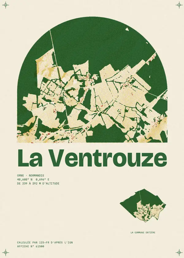 Affiche de La Ventrouze, calculée par 123-fr d'après l'IGN