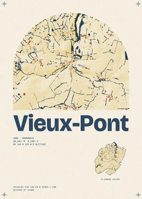 Affiche de Vieux-Pont, calculée par 123-fr d'après l'IGN