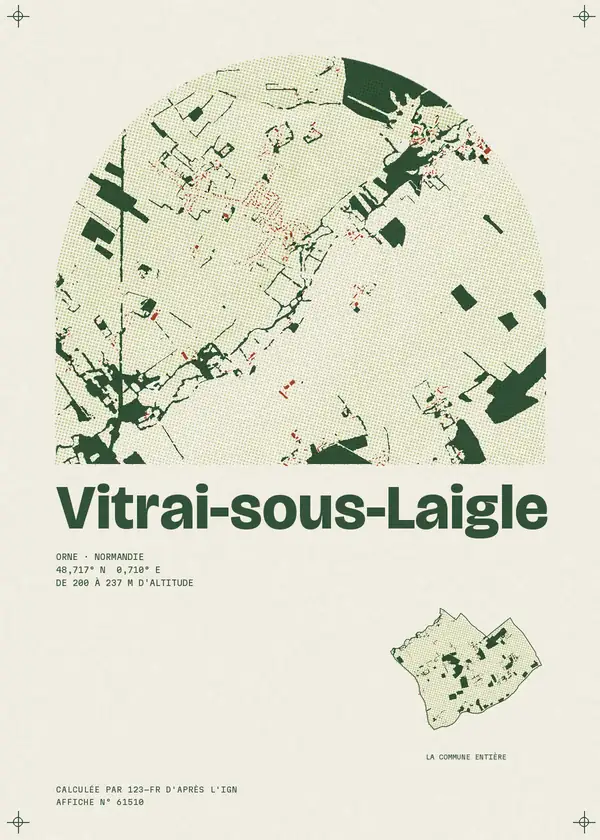 Affiche de Vitrai-sous-Laigle, calculée par 123-fr d'après l'IGN