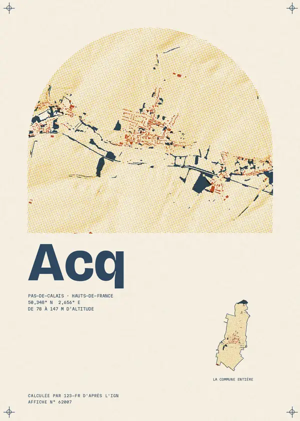 Affiche de Acq, calculée par 123-fr d'après l'IGN